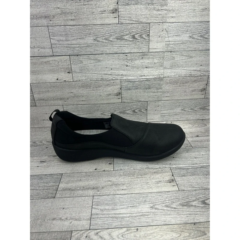 Clarks Cloudsteppers Sillian Paz‎ Black Slip On Loafers Women Size 9.5 M